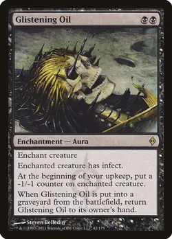 Glistening Oil New Phyrexia LP MTG - Image 2