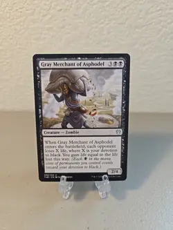 MTG Gray Merchant Of Asphodel LP Theros Beyond Death - Image 3