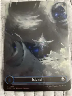 L 0368 Island GALAXY FOIL BORDERLESS Full Art Land Edge of Eternities MTG Card - Image 1