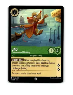 Disney Lorcana Jaq Trading Card 77/204 - Image 1