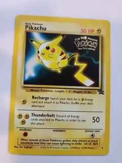 Pikachu Promo Black Star 4 Pokemon Card WOTC NM - Image 5