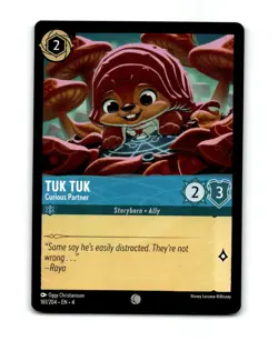 Disney Lorcana Tuk Tuk Curious Partner Trading Card 161/204 - Image 1