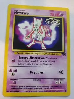 Mewtwo Promo Pokemon Card Base WOTC NM - Image 1