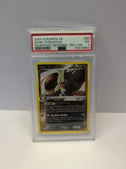 PSA 7 Dark Tyranitar Reverse Holo 20 2004 Pokemon Ex Rocket Returns Card HTF - Image 10