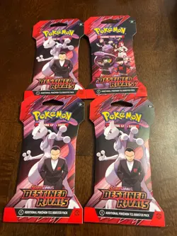 Pokémon Destined Rivals SLEEVED Booster Packs  x4 Packs Pokemon - Image 1