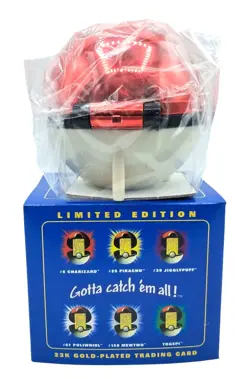 Vintage Sealed Pokémon Mewtwo 23K Gold-Plated Trading Card With Red Pokéball Dis - Image 12