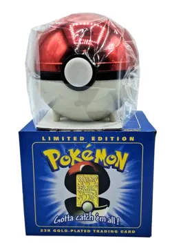 Vintage Sealed Pokémon Mewtwo 23K Gold-Plated Trading Card With Red Pokéball Dis - Image 2