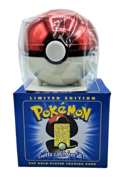 Vintage Sealed Pokémon Mewtwo 23K Gold-Plated Trading Card With Red Pokéball Dis - Image 9