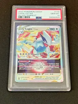 2022 Pokemon SWSH Silver Tempest Lugia V Star #139 PSA 10 GEM MINT - Image 1