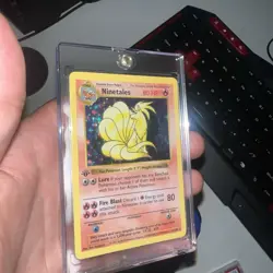 Pokémon Ninetales TCG Holo Rare Card Base Set, Shadowless, First Edition - Image 1
