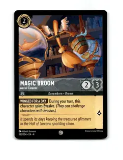 Disney Lorcana Magic Broom Trading Card 185/204 - Image 1