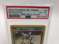 2000 POKEMON GAME PROMO Trading Card WARTORTLE #63/130 WIZARD GOLD STAMP PSA 6 - Image 10