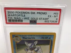2000 POKEMON GAME PROMO Trading Card WARTORTLE #63/130 WIZARD GOLD STAMP PSA 6 - Image 15