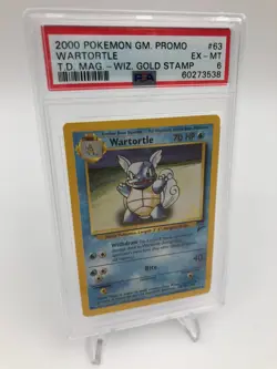 2000 POKEMON GAME PROMO Trading Card WARTORTLE #63/130 WIZARD GOLD STAMP PSA 6 - Image 17
