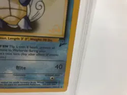 2000 POKEMON GAME PROMO Trading Card WARTORTLE #63/130 WIZARD GOLD STAMP PSA 6 - Image 8