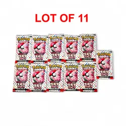 11 COUNT LOT Pokemon TCG Scarlet and Violet 151 Booster Packs English 2023 - Image 1