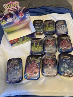 Pokémon Paldean Fates Mini Tin Display (10 Tins) Sealed Tins. With Display Box - Image 4