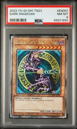 2023 YU-GI-OH! TN23-25TH ANV TIN: DUELING HEROES #EN001 DARK MAGICIAN PSA 8 - Image 3