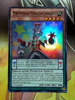 Yugioh Performapal Pendulum Sorcerer Super Rare CT13-EN007 Lightly Played - Image 3