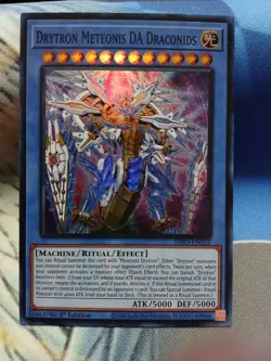 Yugioh Drytron Meteonis DA Draconids Super Rare INFO-EN032 1st Near Mint - Image 2