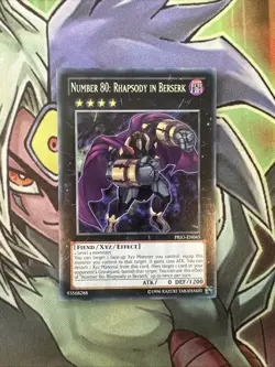 PRIO-EN045 Number 80: Rhapsody In Berserk Rare Unl Edition NM Yugioh Card - Image 1