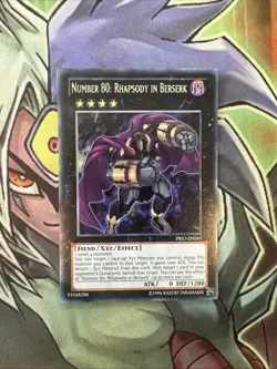 PRIO-EN045 Number 80: Rhapsody In Berserk Rare Unl Edition NM Yugioh Card - Image 3