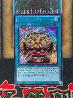 Yugioh Pot Of Riches SECE-EN063 Secret Rare 1st Ed LP - Image 1