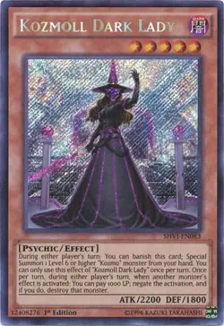 Yugioh! LP Kozmoll Dark Lady - SHVI-EN083 - Secret Rare - 1st Edition Lightly Pl - Image 1