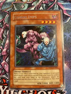 (AA) YUGIOH! GEMINI IMPS-SECRET RARE-PP01-EN008 MP - Image 2