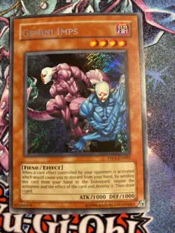 (AA) YUGIOH! GEMINI IMPS-SECRET RARE-PP01-EN008 MP - Image 4