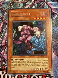 (AA) YUGIOH! GEMINI IMPS-SECRET RARE-PP01-EN008 MP - Image 5
