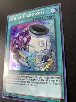 Yugioh! Pot of Dichotomy MP14-EN172 Secret Rare 1st Edition Near Mint - Image 4