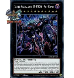 Yugioh 1x Super Starslayer TY-PHON - Sky Crisis MP24-EN119 Prismatic Secret Rare - Image 2