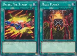 Yugioh Mage Power & United We Stand Spell Cards Set - 1st Edition NM - Free Holo - Image 1