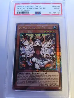 Blazing Cartesia, the Virtuous (New Art) (Quarter Century Secret Rare) RA04-EN041 Quarter Century Stampede 1st Edition - Image 3