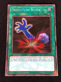 Yugioh Premature Burial RA03-EN103 1st Platinum Secret (NM) - Image 2