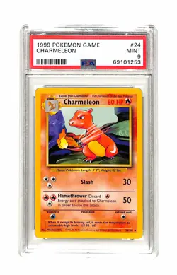 PSA 9 Charmeleon 24/102 Regular Unlimited Uncommon Pokemon Card TCG Base Set - Image 1