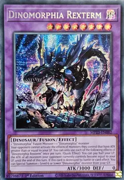 Dinomorphia Rexterm - MP23-EN082 Prismatic Secret Rare 1st Edition YuGiOh TCG - Image 1