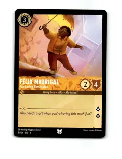 Disney Lorcana Felix Madrigal Trading Card 9/204 - Image 1