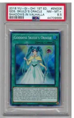2018 YU-GI-OH 1st Ed. #EN008 Gds. Skuld's Oracle Shadows in Valhalla PSA 8.5 NM+ - Image 1
