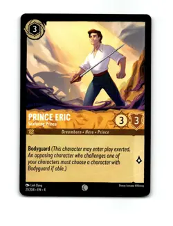 Disney Lorcana Prince Eric Trading Card 21/204 - Image 1