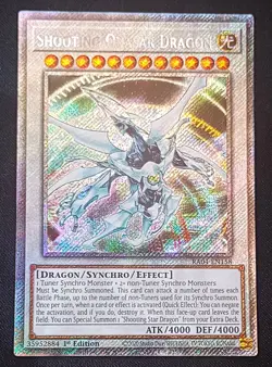 YuGiOh! Shooting Quasar Dragon RA04-EN158 Platinum Secret Rare - Near Mint - Image 1
