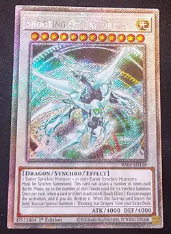 YuGiOh! Shooting Quasar Dragon RA04-EN158 Platinum Secret Rare - Near Mint - Image 5