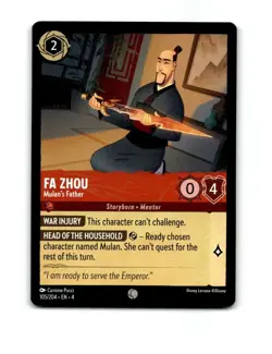 Disney Lorcana Fa Zhou Trading Card 105/204 - Image 1