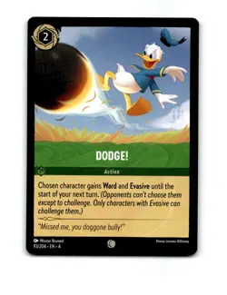 Disney Lorcana Dodge Donald Duck Trading Card 93/204 - Image 1