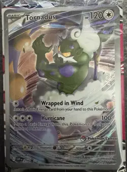 Tornadus Pokemon Center White Flare Black Star Promo SVP 210 Sealed Card - Image 2