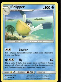 Pokemon Pelipper 38/149 Sun Moon Base Set Non Holo Uncommon 5 Card Lot - Image 1