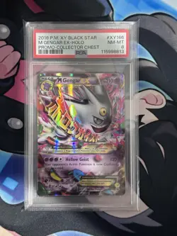 Pokemon TCG M Gengar EX XY166 Holo Black Star Promo Card PSA 8 - Image 1