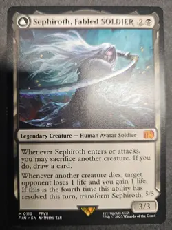 MTG - Sephiroth, Fabled SOLDIER - Final Fantasy FIN M 0115 - NM Pack Fresh - Image 2