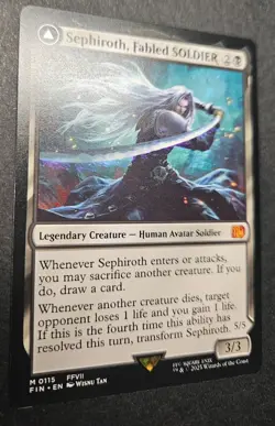 MTG - Sephiroth, Fabled SOLDIER - Final Fantasy FIN M 0115 - NM Pack Fresh - Image 3